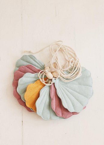Leinengirlande „Summerwind“ mit Muscheln