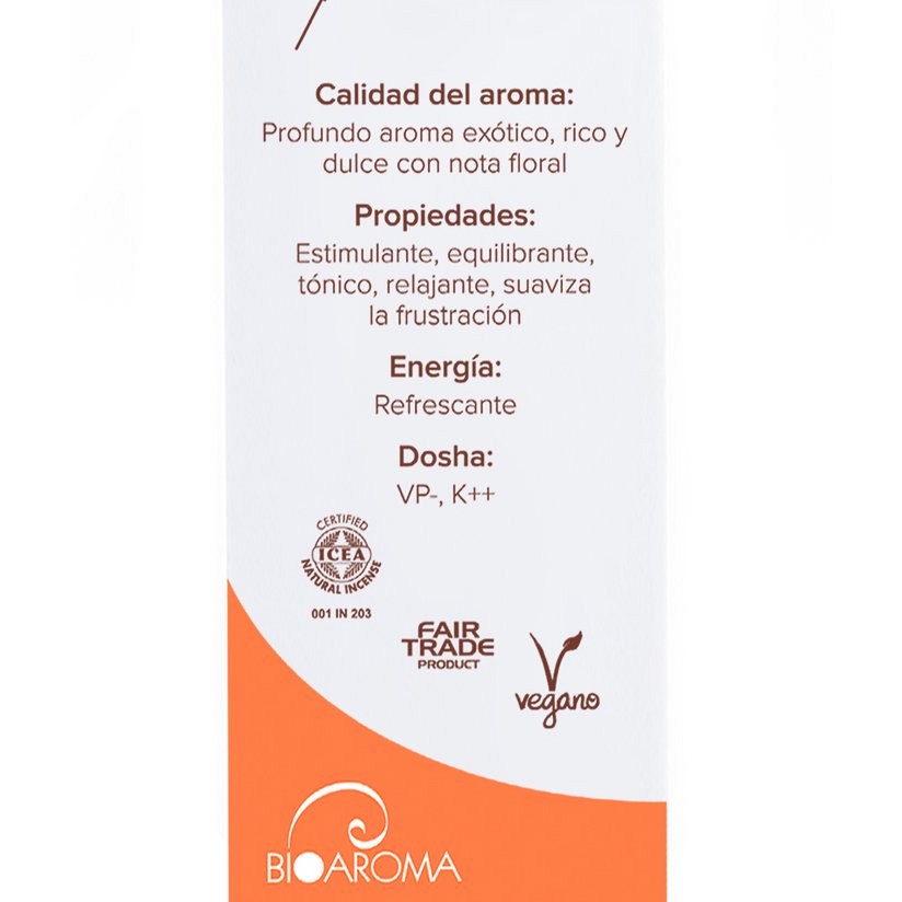 Certificeret økologisk BioAroma Energy røgelse. Ayurveda. Fair Trade. Nul spild. 12 stænger.