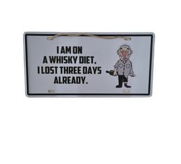 Metalen plat "Régime whisky"