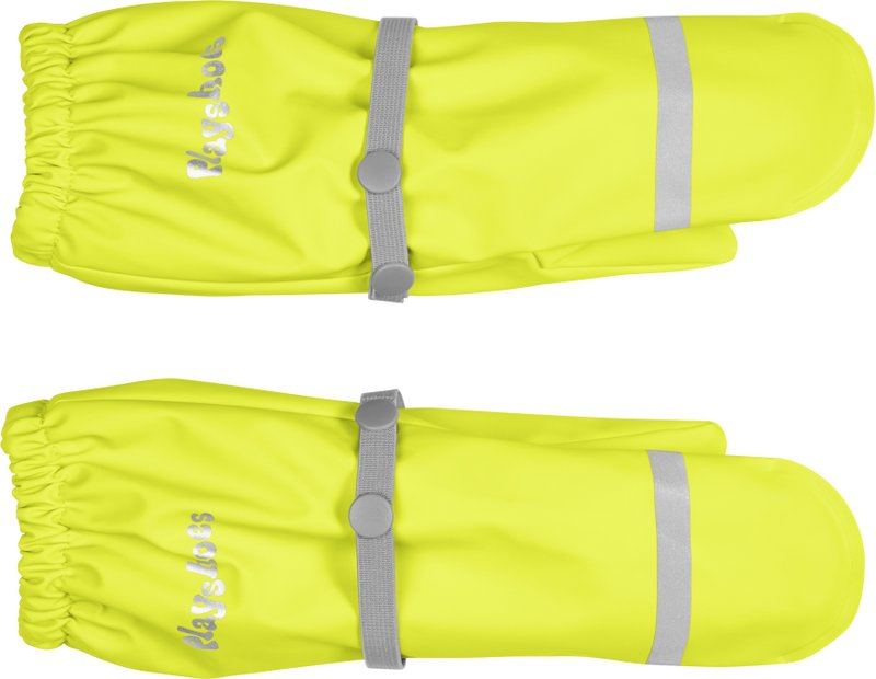 Mudderhandske med fleecefor - neongul