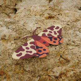 Garden Tiger Moth– wooden wall decoration, butterfly home art, decorative object