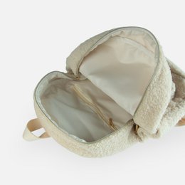 Mochila de peluche - beige