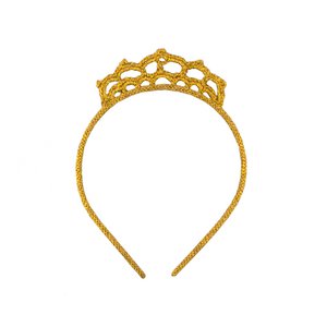 Hairband Crochet Crown Gold