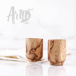 Tazze personalizzate in legno d'ulivo – Tazze da caffè e tè in legno fatte a mano
