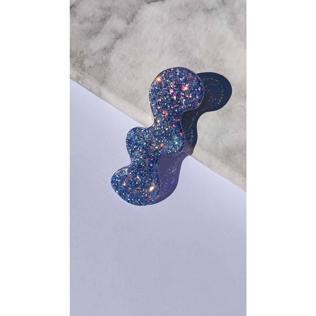 ⋒ pacchetto di clip per capelli in resina - Diamond glitter (9 articoli) ⋒