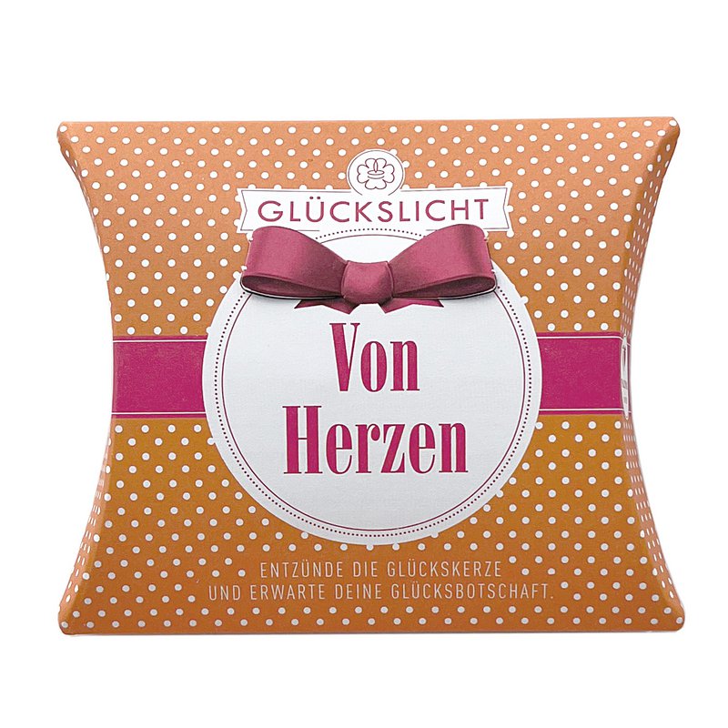 Heldigt lys / I den muntre orange gaveæske med en udstanset sløjfe 🎀 / Prikker / Fra hjertet
