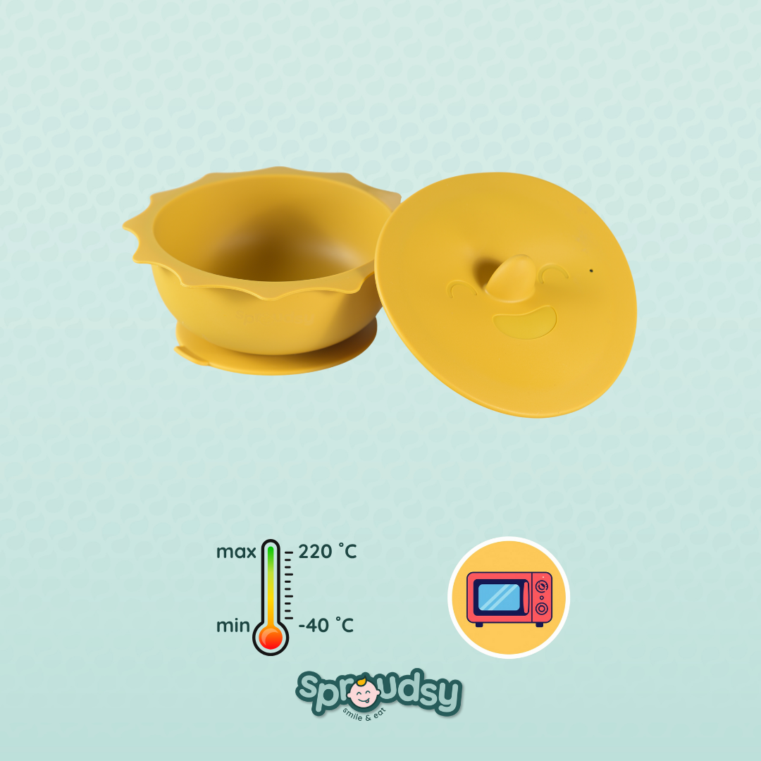 Baby bowl with suction cup – Clouds