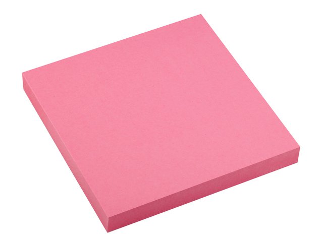 Info notes 75x75mm fel roze 80 blad