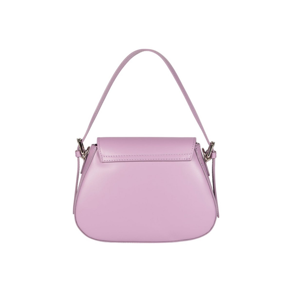 RB1030ci | Emma Shop Bags con skate de cuero real en Italia. Accesorios de metal plateado ligero - Color lila - Dimensiones: 24 x 18 x 9 + 14.5 cm (luz de manija)