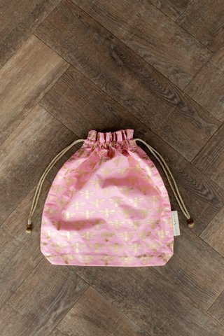 Stoffgeschenktüten Double Drawstring - Luxe Gold Collection - Marshmallow / Bees