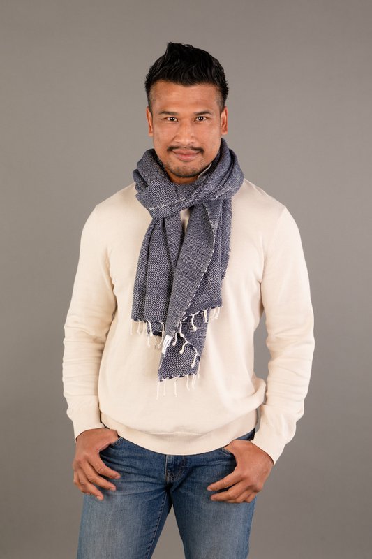 Le Grand Krama Warm Navy Blue - Men