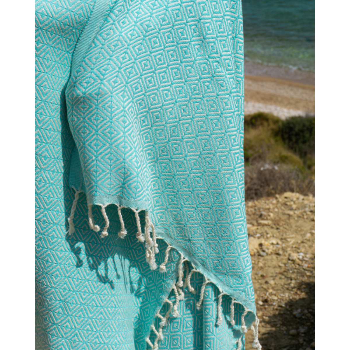 ELA Cotton Hammam Spa Towel – Compact – Mint - 180x100 cm