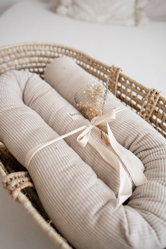 Sengeslange seng kant creme/beige CORD