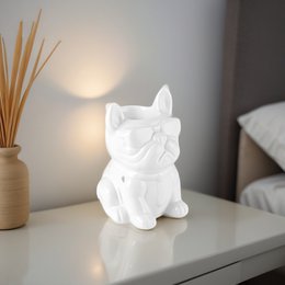 Burning Céramy Boubou White Phaurement - Vela de cerámica lacada - Cerosas perfumadas de difusión, aceites esenciales - decoración de ideas de regalo