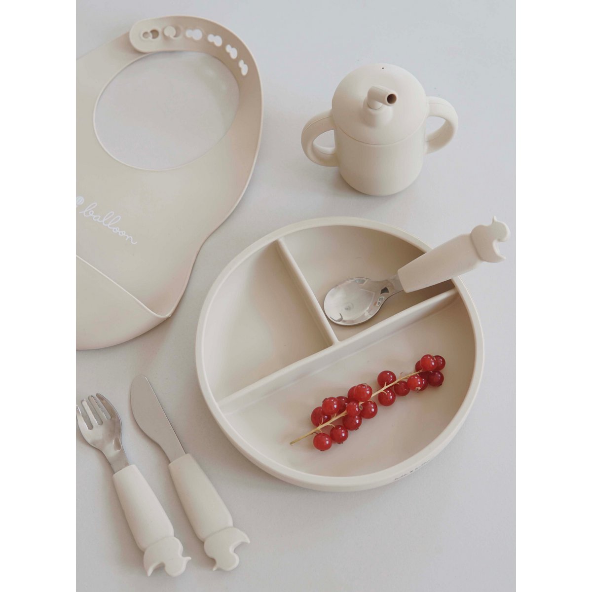 Silicone Sippy Cup - Oyster Beige