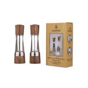 Set of 2 salt mills & 1 Laguiole pepper mill