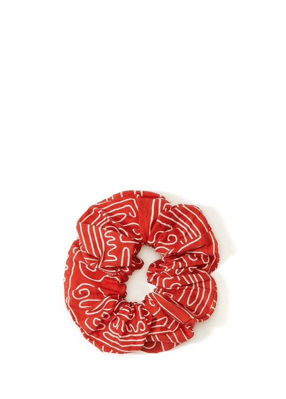Kırmızı Abstract Print Scrunchie