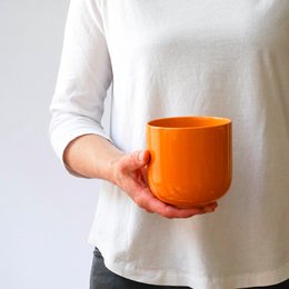 Bowl with lid MoxBowl Hollyhock - deep orange - 500ml