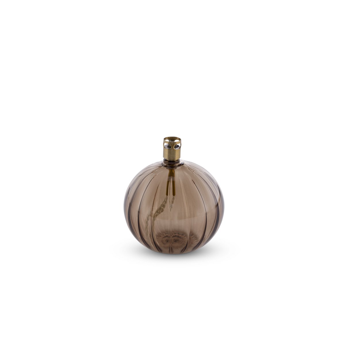 Olielamp rund elegant champagne messing S