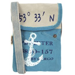 Sunsa skuldertaske til kvinder. Skuldertaske i maritim stil. Håndtaske i lærred. lille crossbody taske til kvinder.