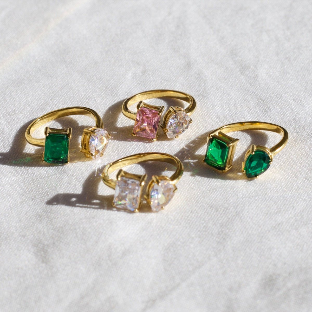 Helena - Pæreformet forlovelsesring vintage