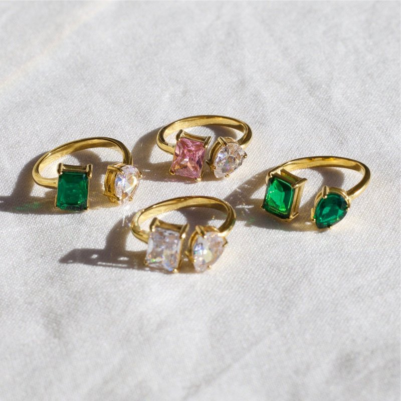 Helena - Pæreformet forlovelsesring vintage