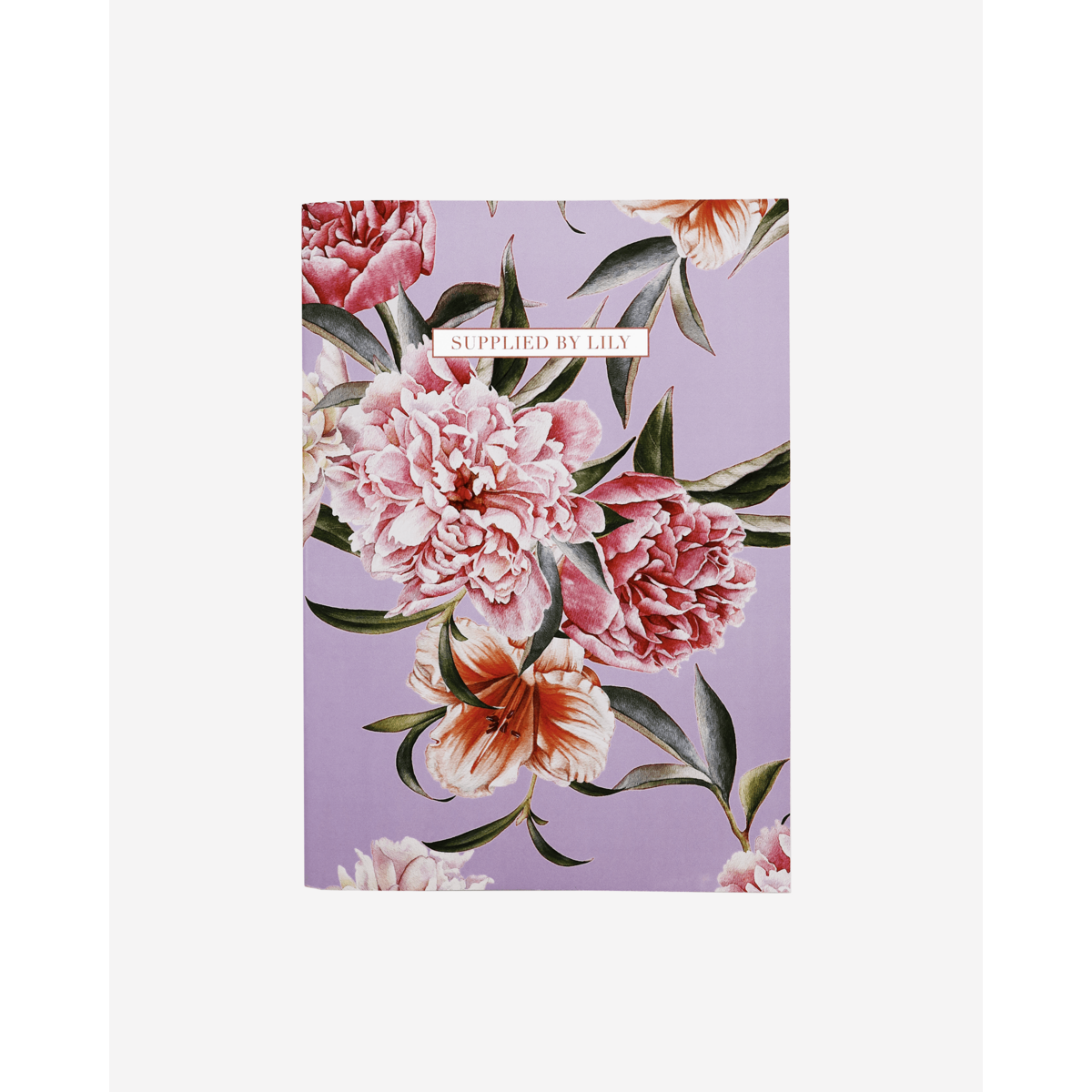 A4 Notizbuch in luxuriösem lila Blumen