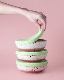 Tapas de Silicona Reutilizables Libre BPA Silicone Lid / 2 Tamaños