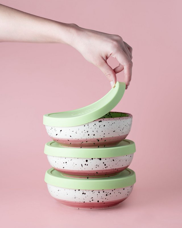 Tapas de Silicona Reutilizables Libre BPA Silicone Lid / 2 Tamaños