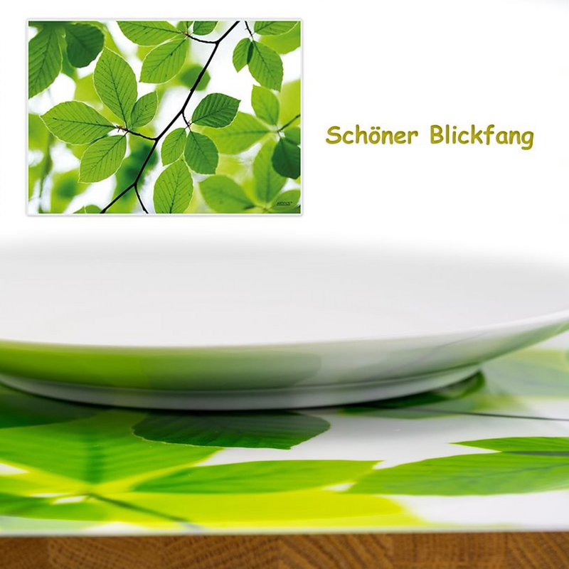 Artipics manteles individuales haya claro 4 piezas manteles individuales plástico lavable cada uno 42 x 30 cm verde verano natural decoración de mesa para la cocina, comedor, invitados, interior, exterior