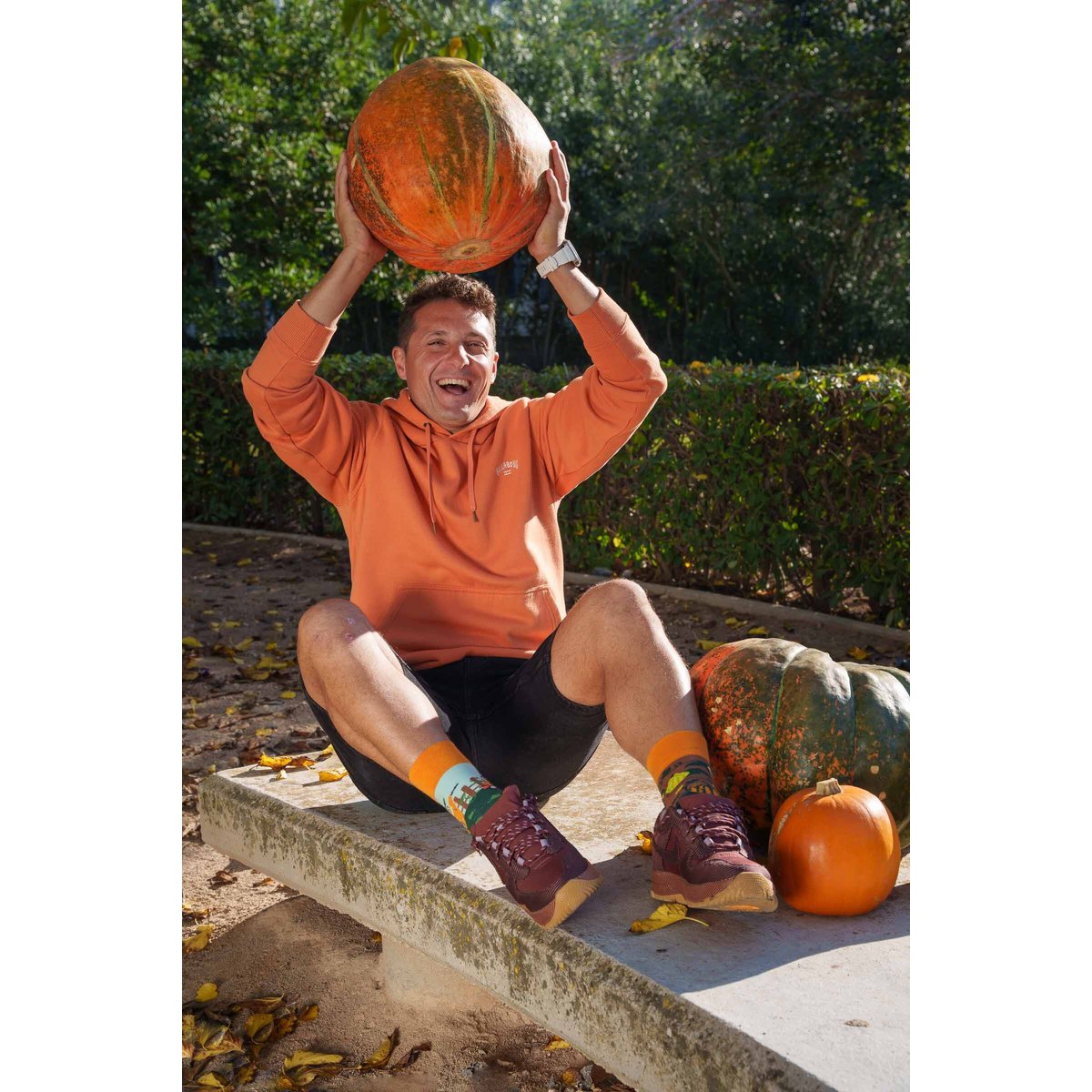 Pumpkins socks | Autumn socks with scarecrow - casual mismatched socks