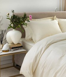 Satin-Bettwäsche-Set Solid Antique White