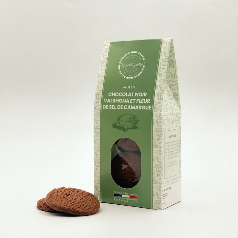 Biscotti - Frollini - Cioccolato fondente Valrhona e fior di sale della Camargue