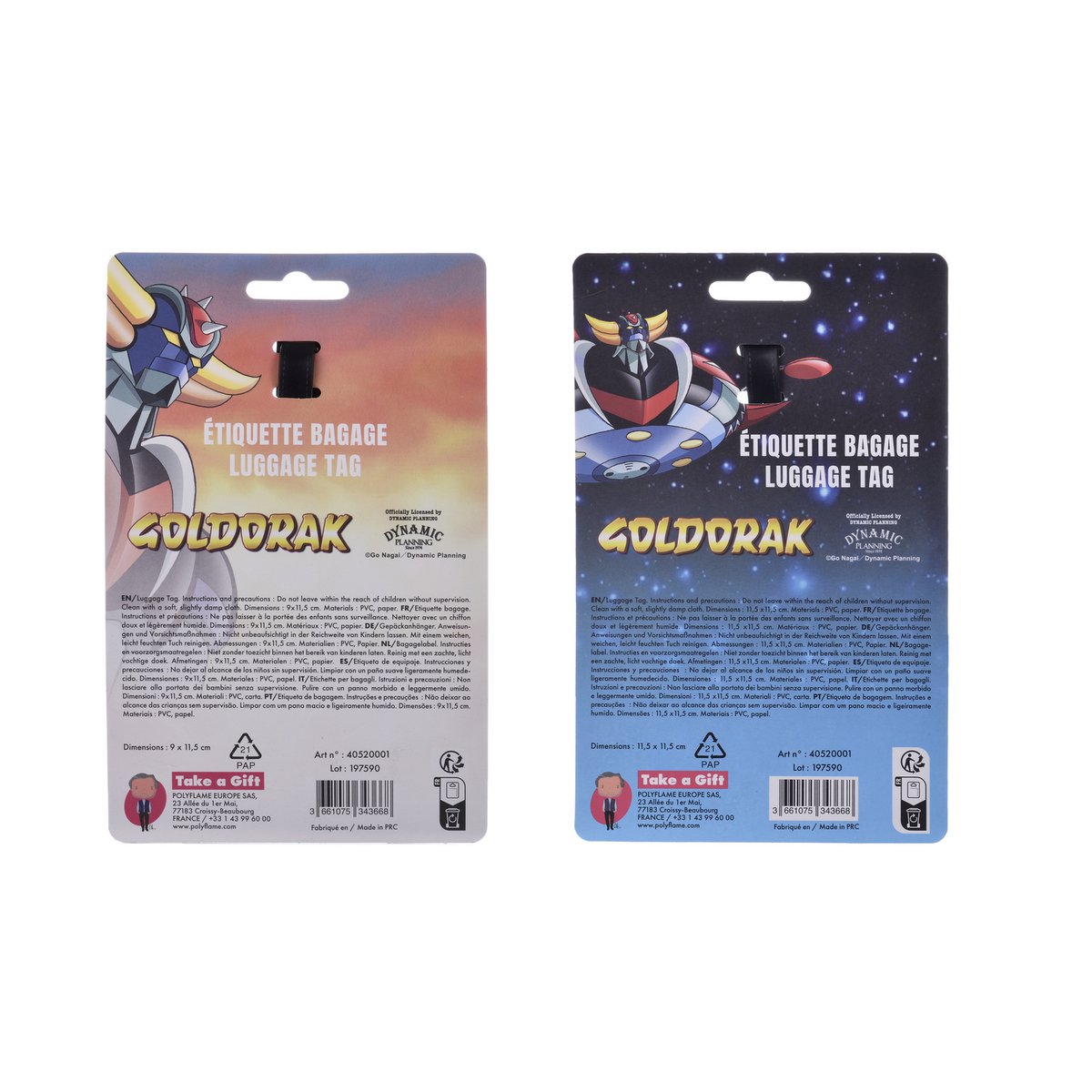 Goldorak - Travel Label - Silicone