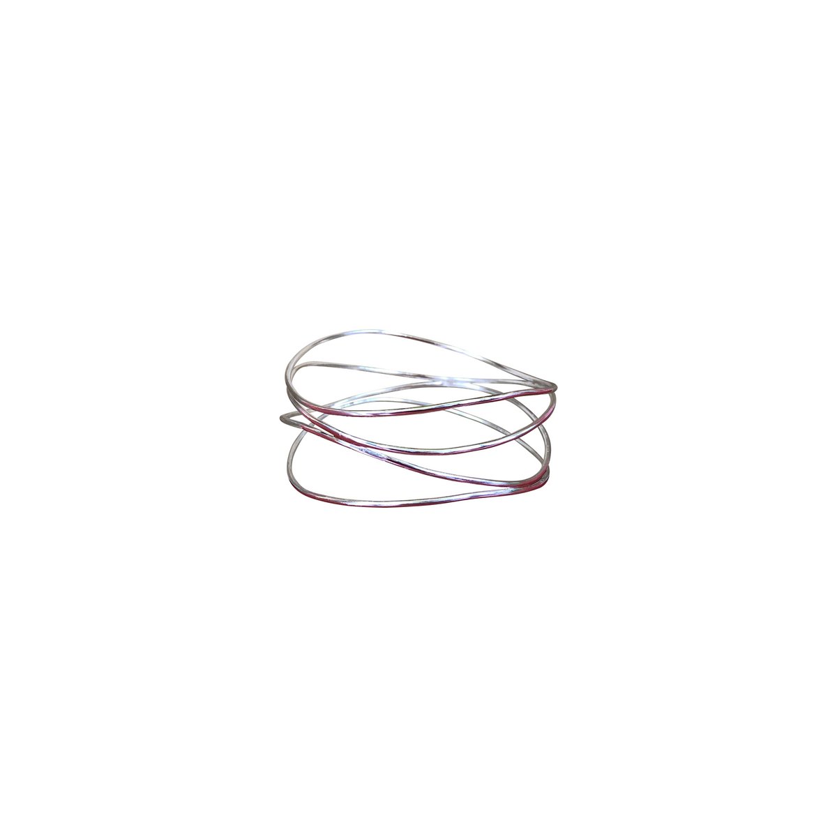 Double Wave Armband in Silber