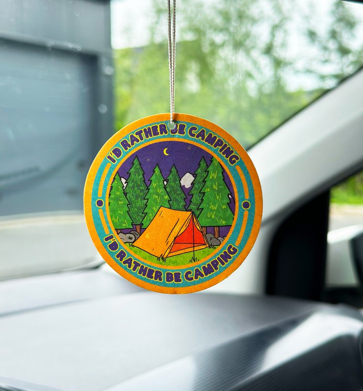 Rather Be Camping Car Air Freshener 