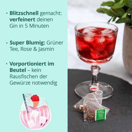 ETS - Botanicals for Gin "Grüner Tee, Rose & Jasmin", BIO, 7 Pyramiden-Beutel