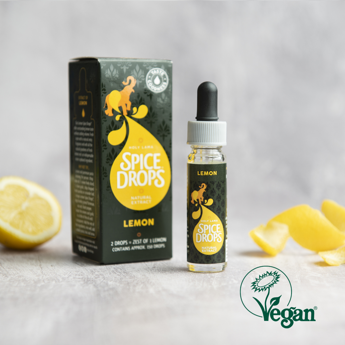 Zitronenschale Naturextrakt, Gewürztropfen, Ätherisches Öl Vegan