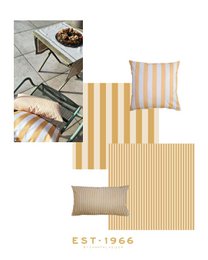 Buitenkussen Stripe Yellow | 50-50 cm