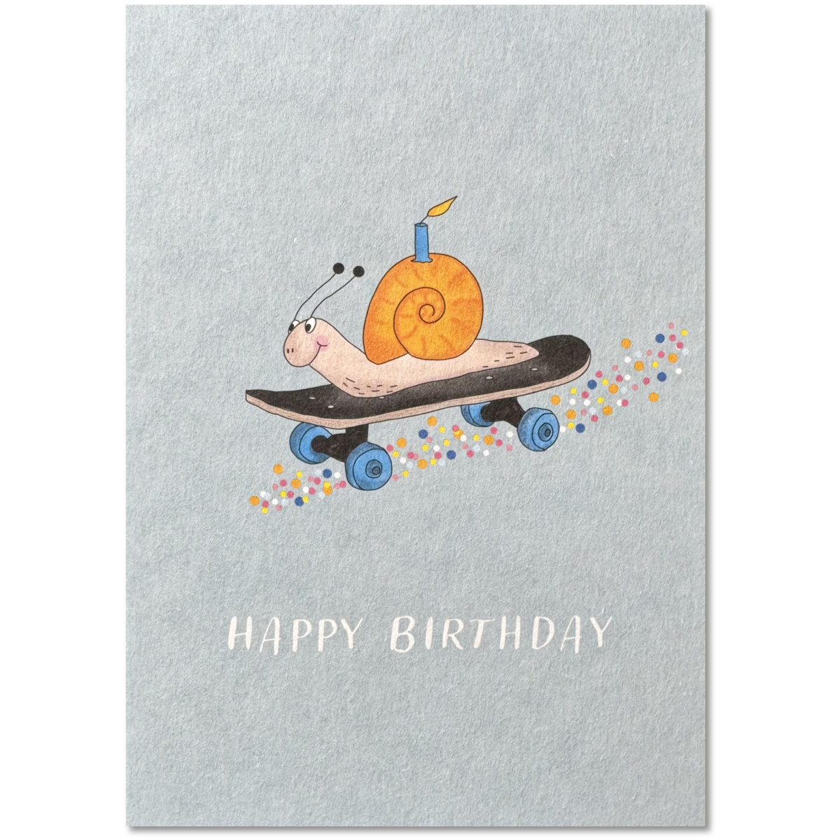 Snail with skateboard