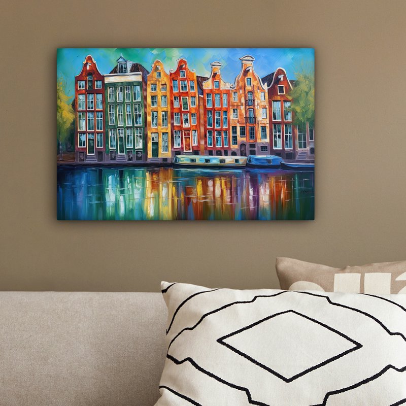 Canvas Painting - Wall Decoration Amsterdam - Oil - Grease - Painting - Art - Wall Decoration Living Room - Bedroom Decoration - Room Accessories - Canvas Paintings