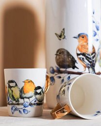 Tazza Uccelli della foresta color oro