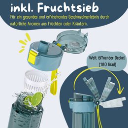 Børne drikkedunk, 500ml, lys - traktor blå