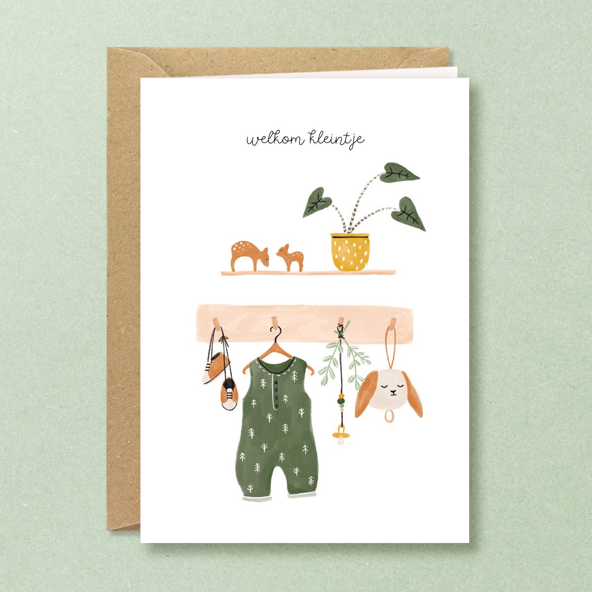 Baby card | Welcome baby | Romper