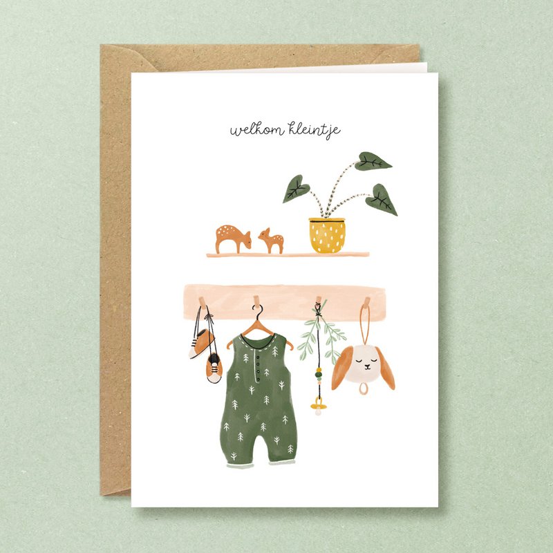 Baby kort | Welcome baby | Romper