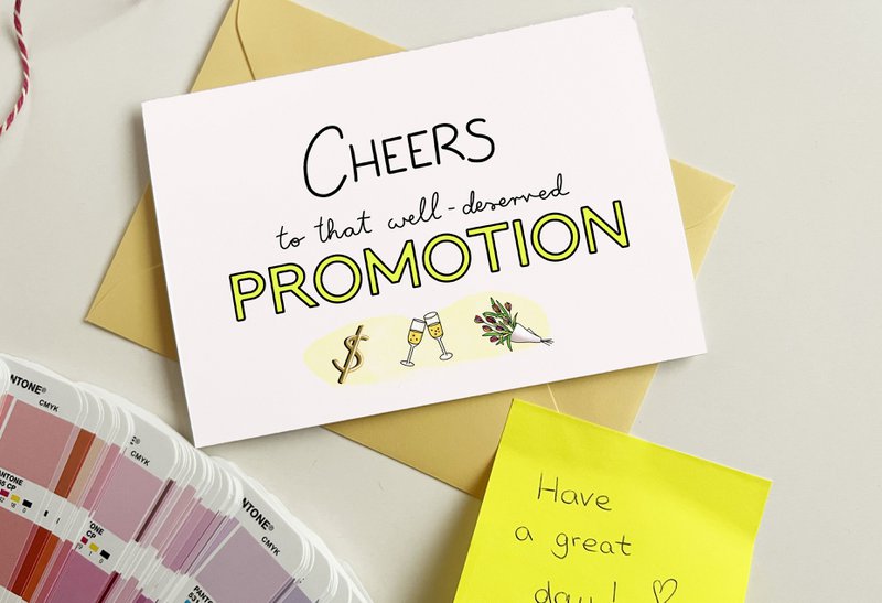 Biglietto d'auguri per la promozione - Saluti a quella meritata promozione