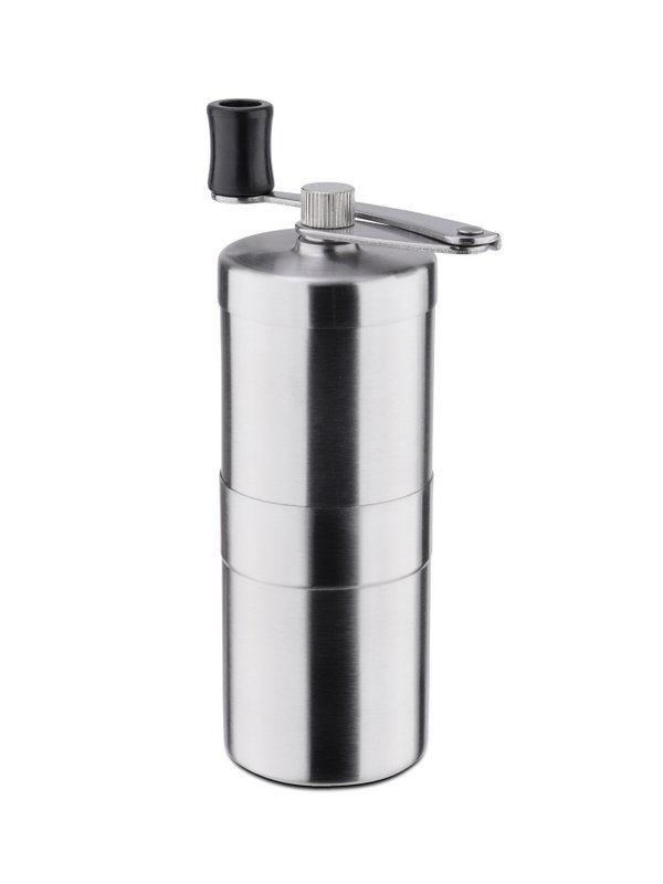 Compact coffee grinder with ceramic grinder