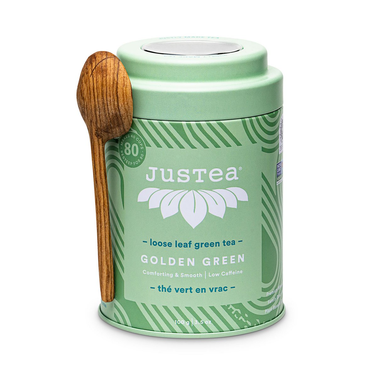 Justea | Złota zieleń |  | Zielona herbata | Luźna herbata | Organiczne | Sprawiedliwy handel