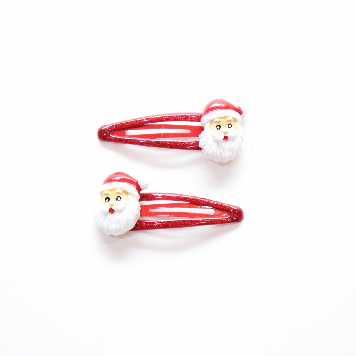 Christmas themed hair clips - Father Christmas