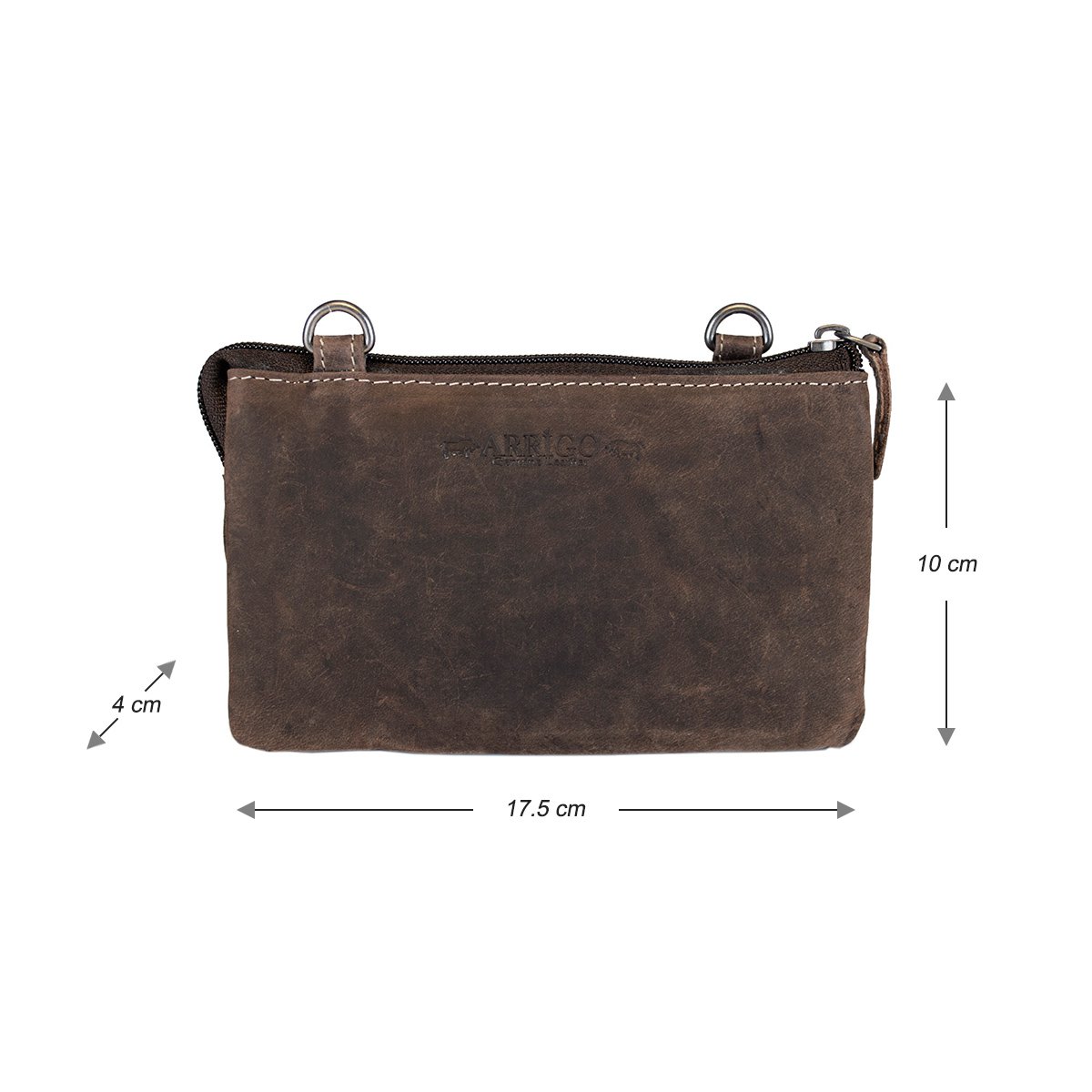 Lille skuldertaske I 3 farver Buffalo Læder - Festivaltaske - Lædertaske Lille - Crossbody taske til kvinder - Str. M